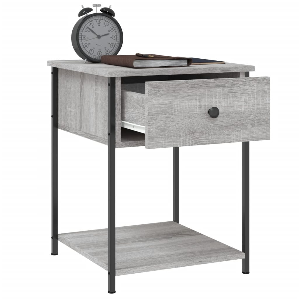 Comodini 2 pz Grigio Sonoma 44x45x58 cm in Legno Multistrato - homemem39