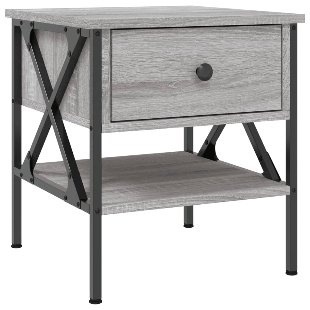 Comodini 2 pz Grigio Sonoma 40x42x45 cm in Legno Multistrato - homemem39