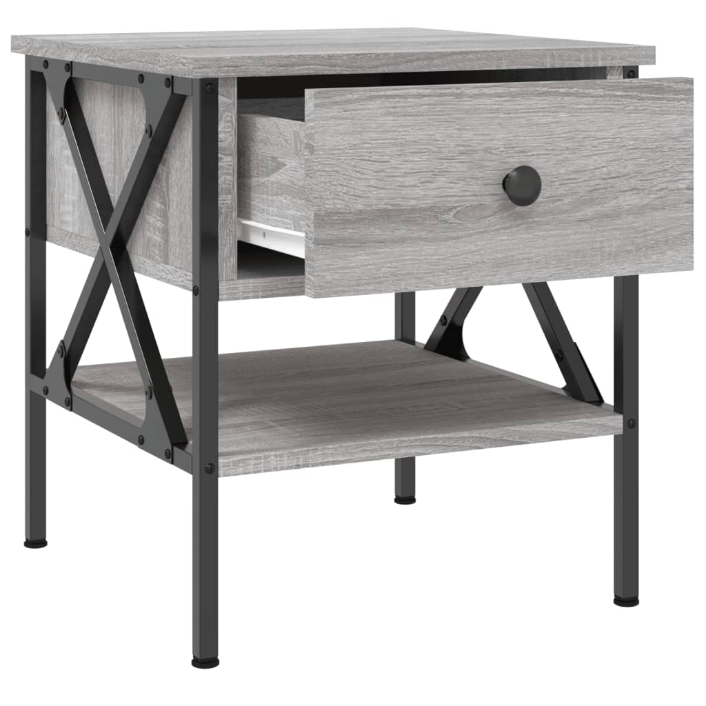 Comodini 2 pz Grigio Sonoma 40x42x45 cm in Legno Multistrato - homemem39