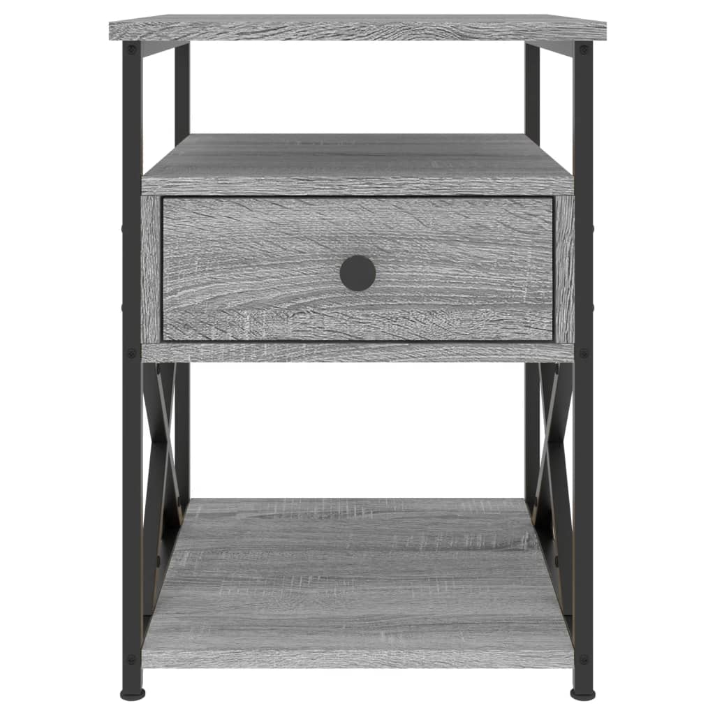 Comodini 2 pz Grigio Sonoma 40x42x55 cm in Legno Multistrato - homemem39