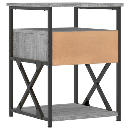 Comodini 2 pz Grigio Sonoma 40x42x55 cm in Legno Multistrato - homemem39