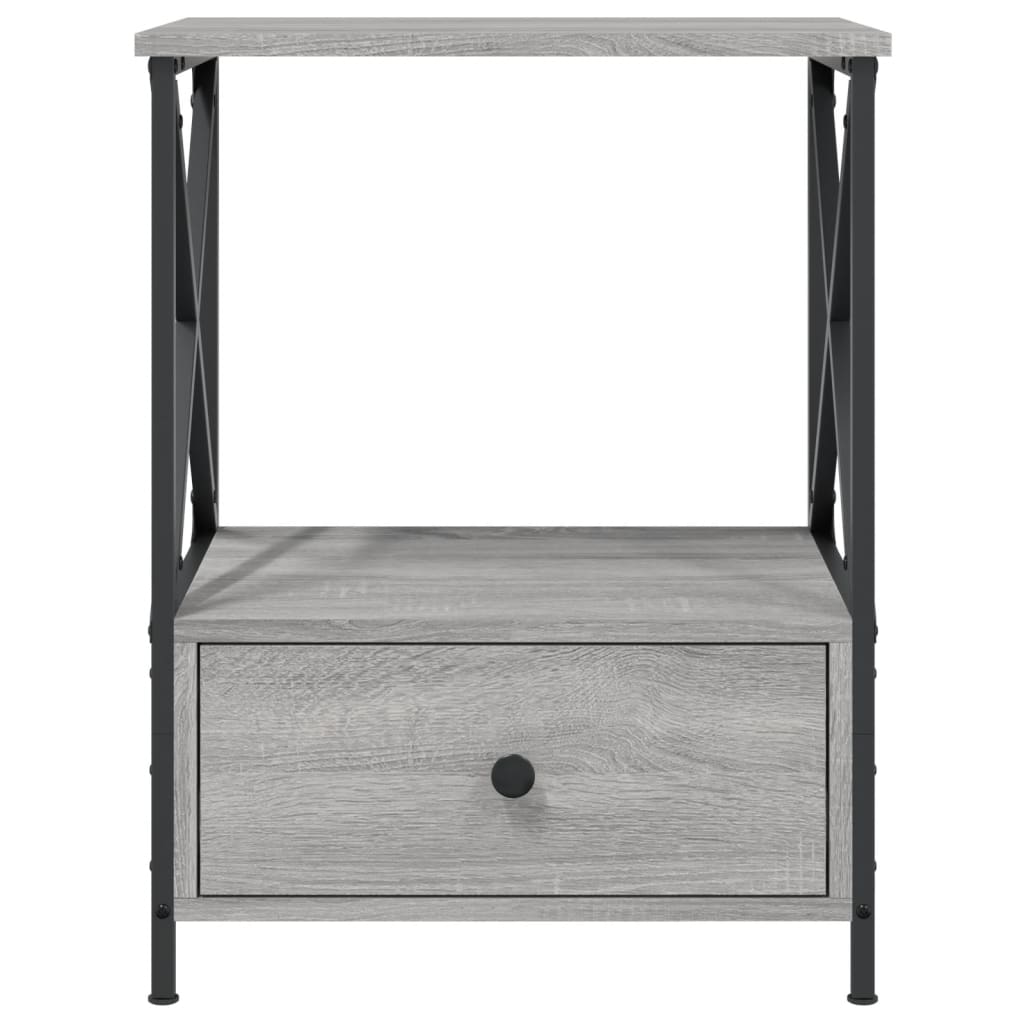 Comodino Grigio Sonoma 50x41x65 cm in Legno Multistrato - homemem39