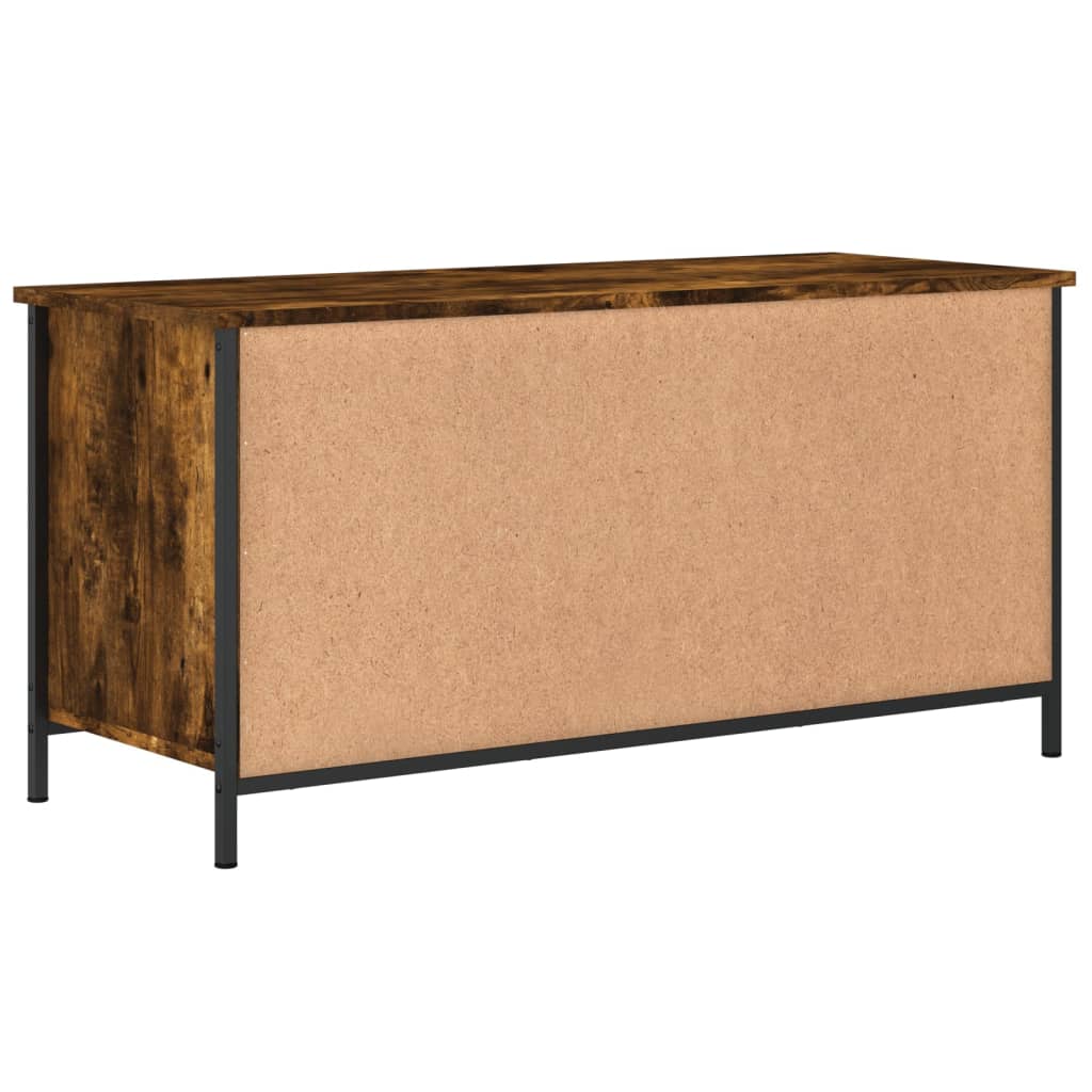 Mobile TV Rovere Fumo 100x40x50 cm in Legno Multistrato - homemem39