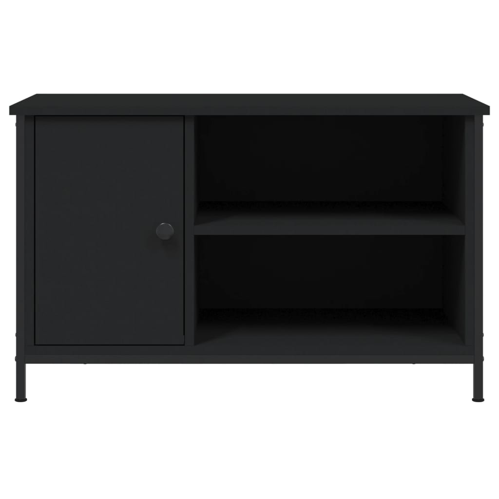 Mobile Porta TV Nero 80x40x50 cm in Legno Multistrato - homemem39