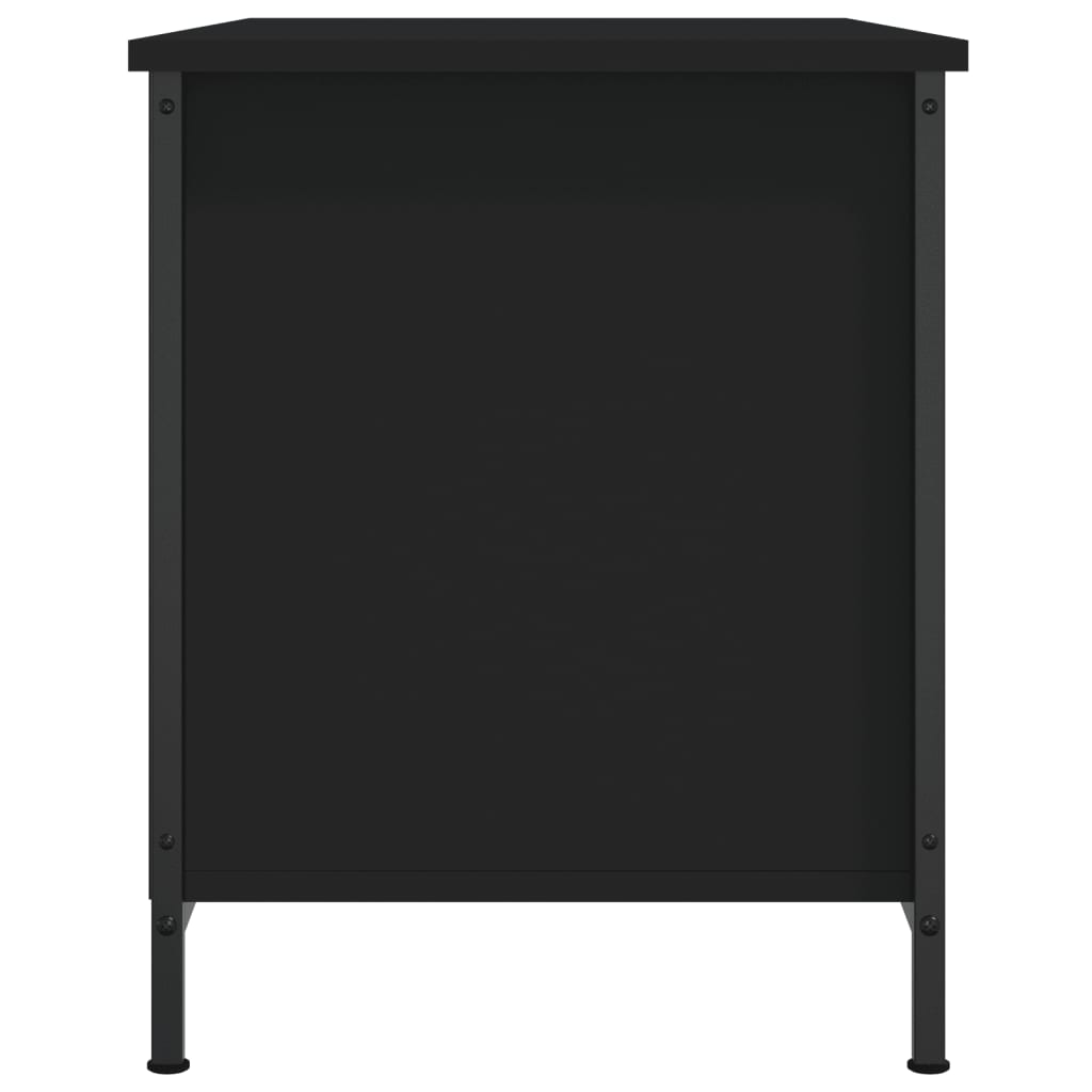 Mobile Porta TV Nero 80x40x50 cm in Legno Multistrato - homemem39