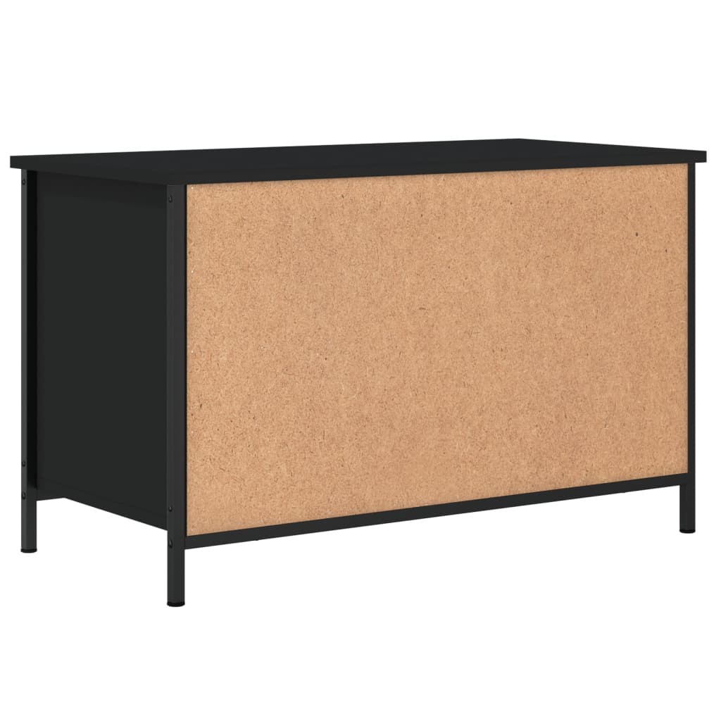 Mobile Porta TV Nero 80x40x50 cm in Legno Multistrato - homemem39