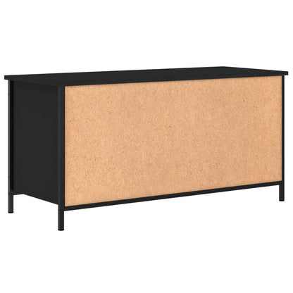 Mobile Porta TV Nero 100x40x50 cm in Legno Multistrato - homemem39