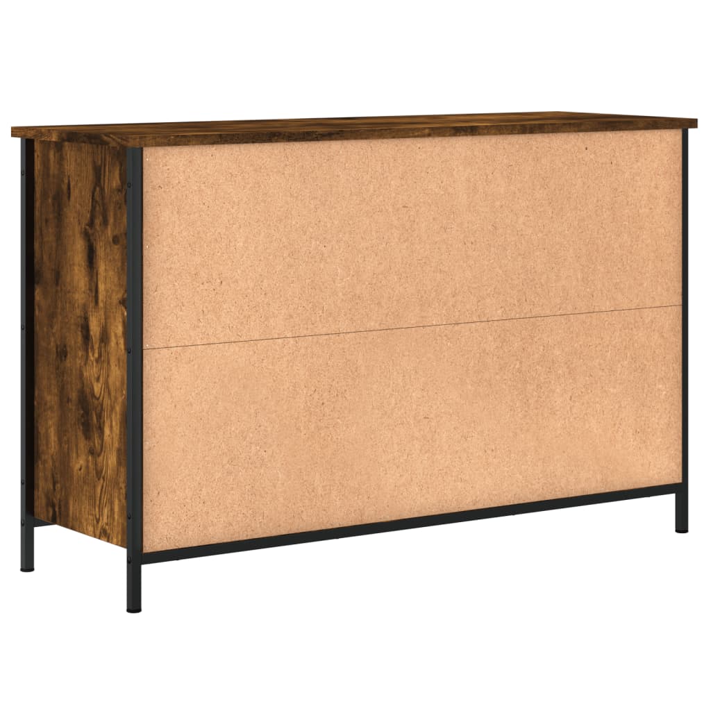 Mobile TV Rovere Fumo 100x35x65 cm in Legno Multistrato - homemem39