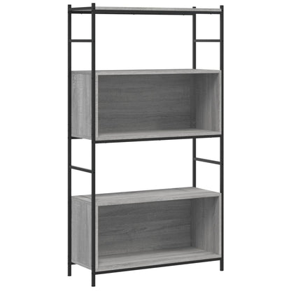 Libreria Grigio Sonoma 80x30x145,5 cm Legno Multistrato e Ferro - homemem39