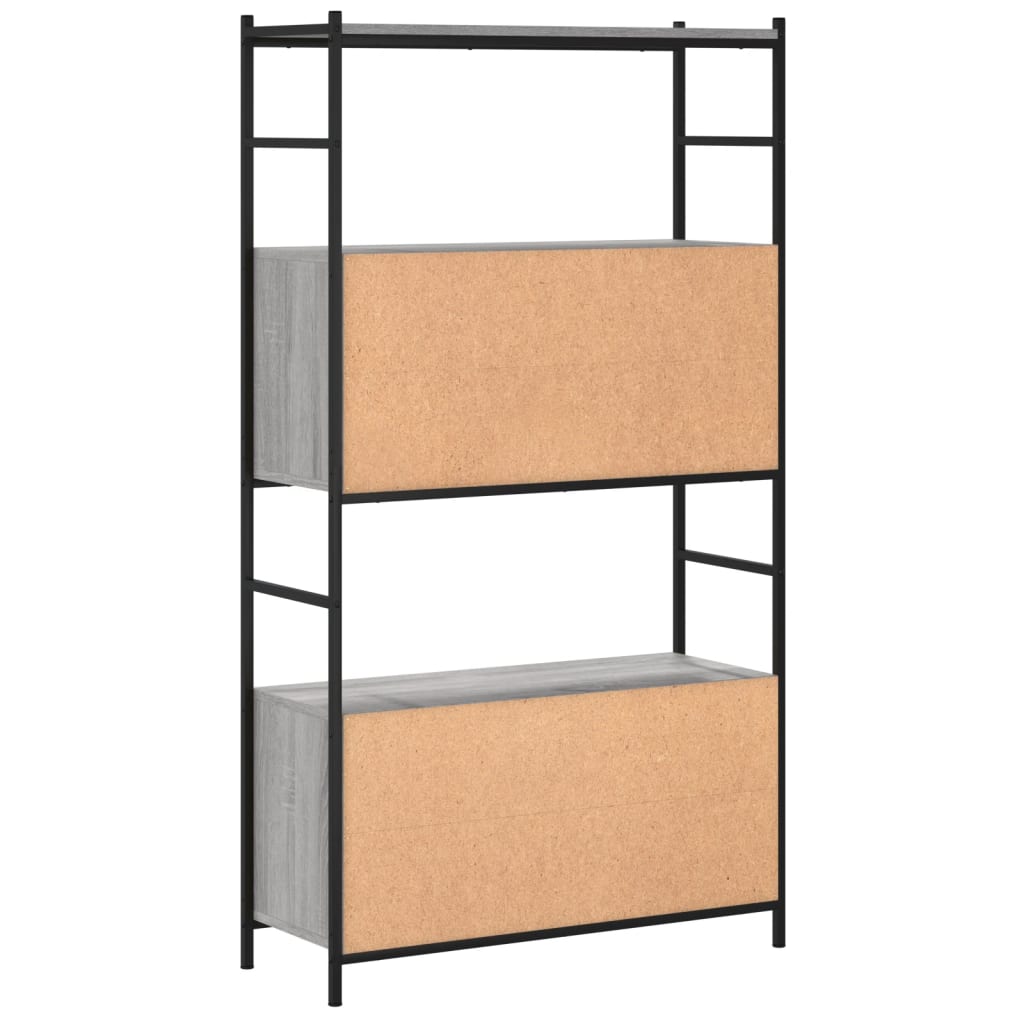 Libreria Grigio Sonoma 80x30x145,5 cm Legno Multistrato e Ferro - homemem39