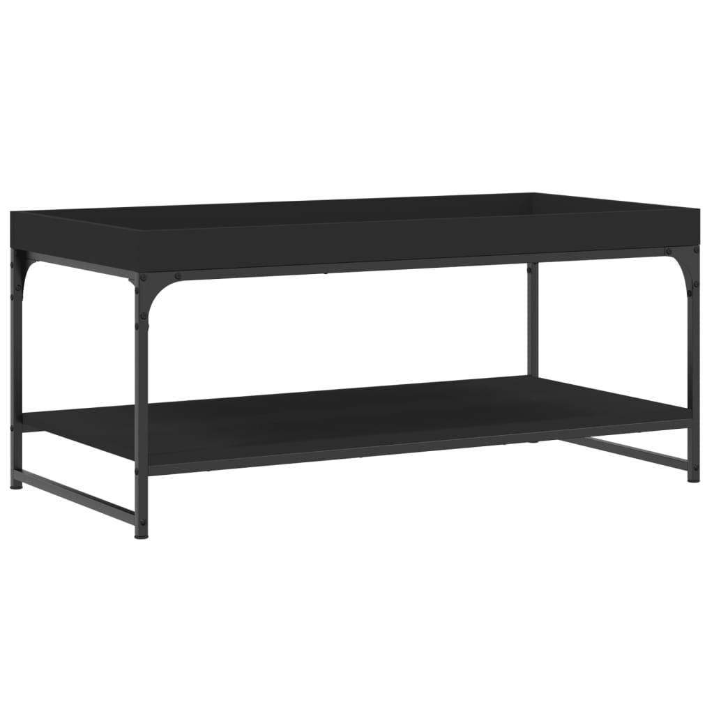 Tavolino da Salotto Nero 100x49x45 cm in Legno Multistrato - homemem39