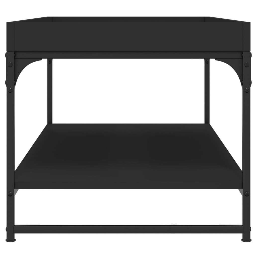 Tavolino da Salotto Nero 100x49x45 cm in Legno Multistrato - homemem39