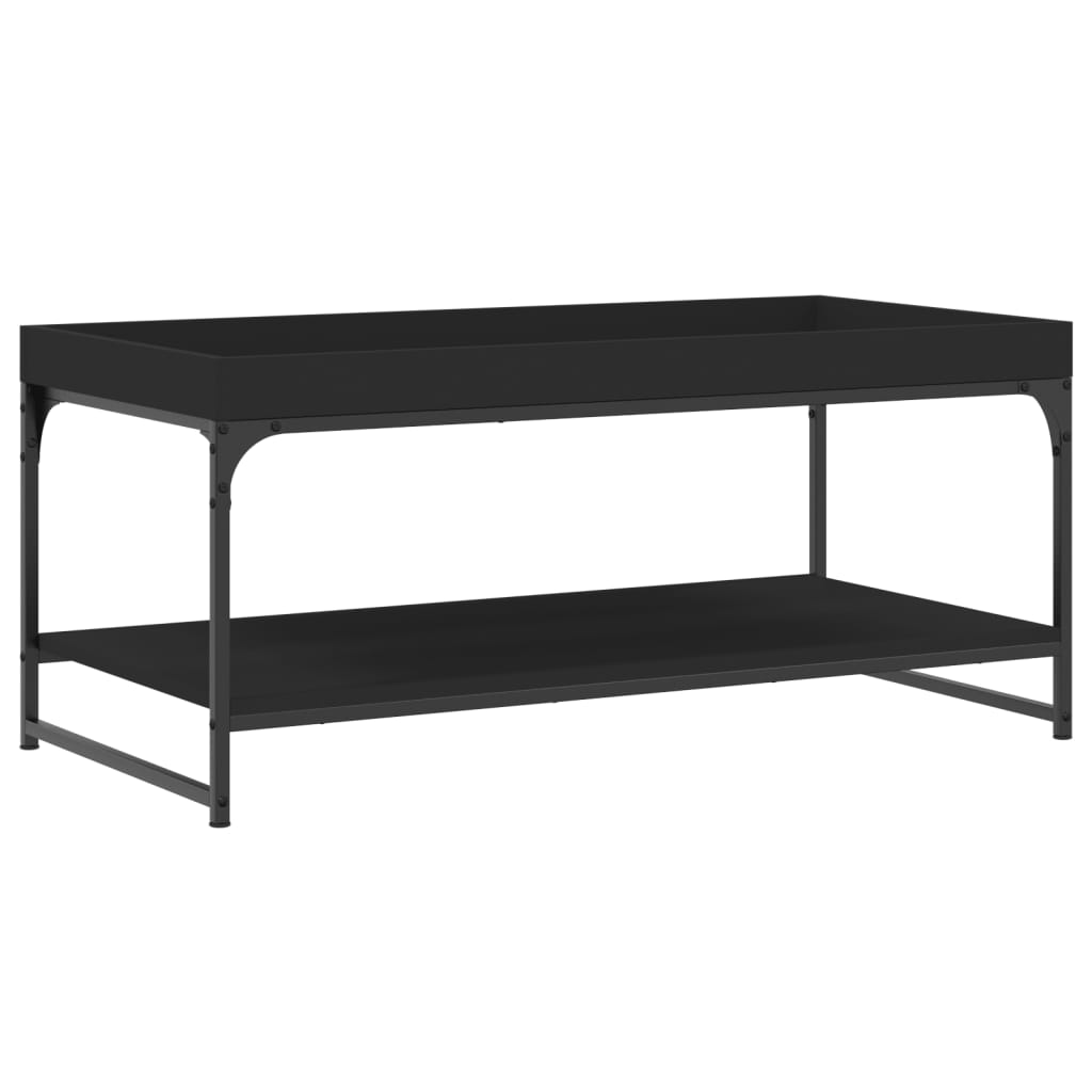 Tavolino da Salotto Nero 100x49x45 cm in Legno Multistrato - homemem39