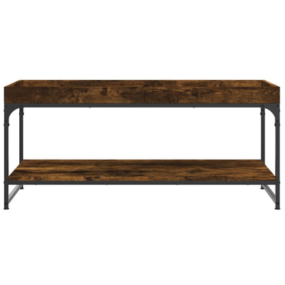 Tavolino da Salotto Rovere Fumo 100x49x45 cm Legno Multistrato - homemem39