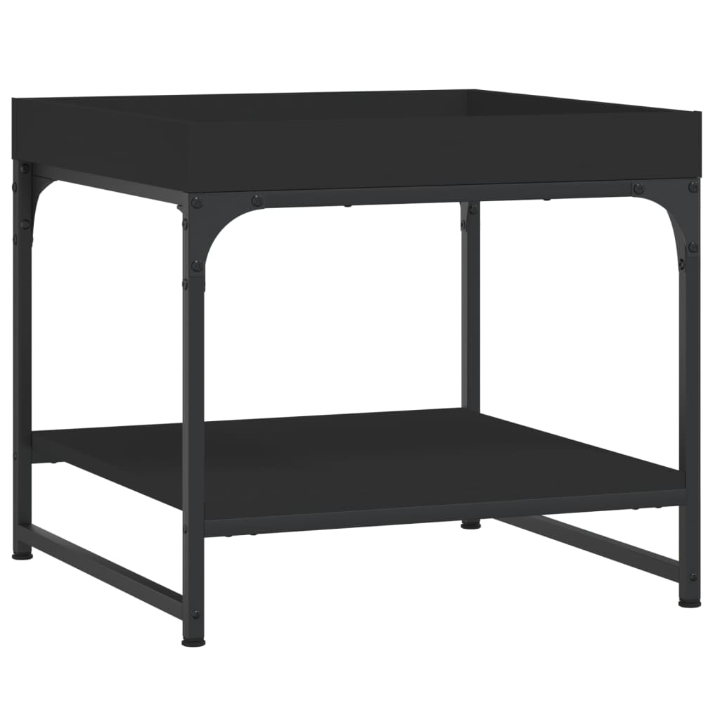 Tavolino da Salotto Nero 49,5x49,5x45 cm in Legno Multistrato - homemem39