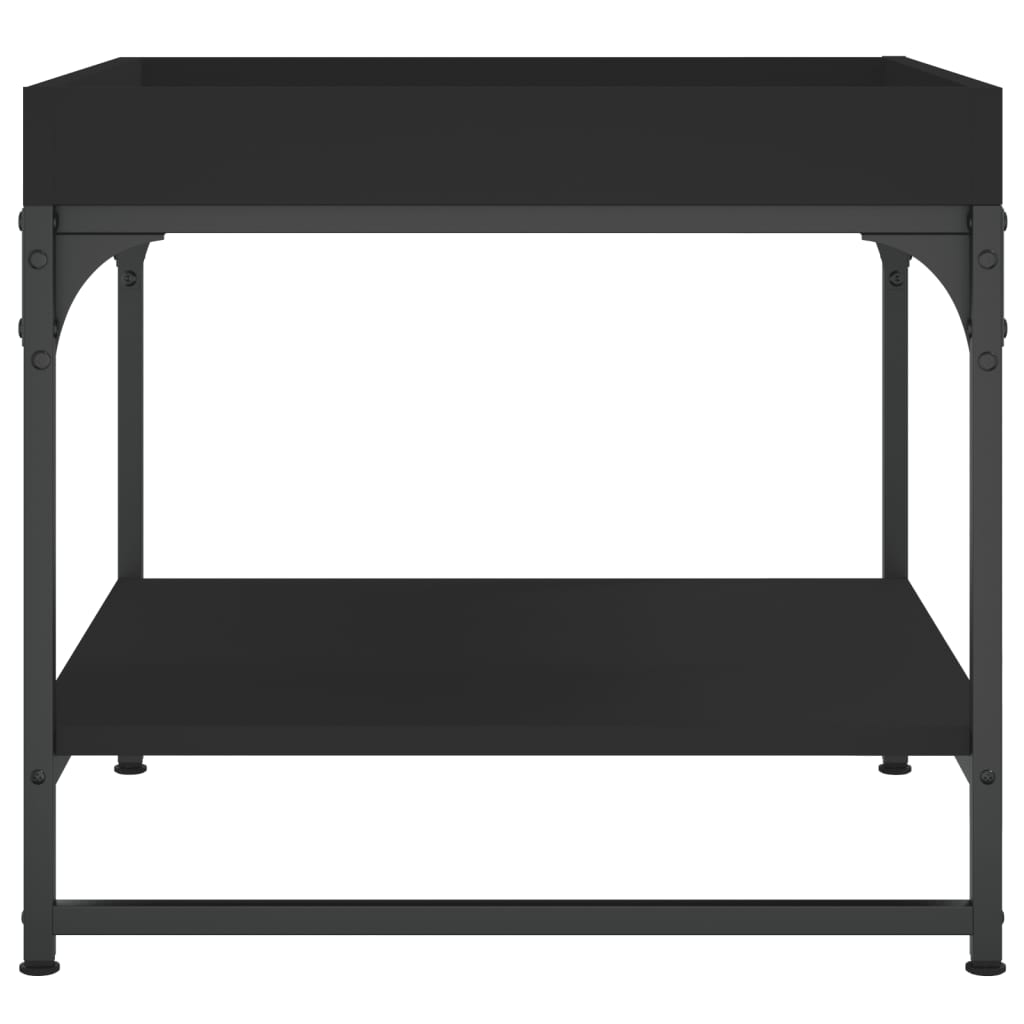 Tavolino da Salotto Nero 49,5x49,5x45 cm in Legno Multistrato - homemem39