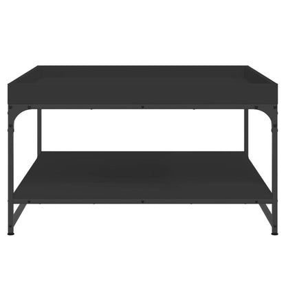 Tavolino da Salotto Nero 80x80x45 cm Legno Multistrato e Ferro - homemem39