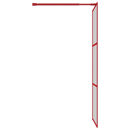 Parete per Doccia Walk-in Vetro Trasparente ESG 80x195 cm Rossa - homemem39