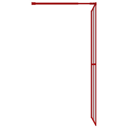 Parete per Doccia Walk-in Vetro Trasparente ESG 90x195 cm Rossa - homemem39