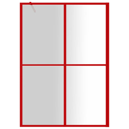 Parete per Doccia Walk-in Vetro Trasparente ESG 140x195cm Rossa - homemem39