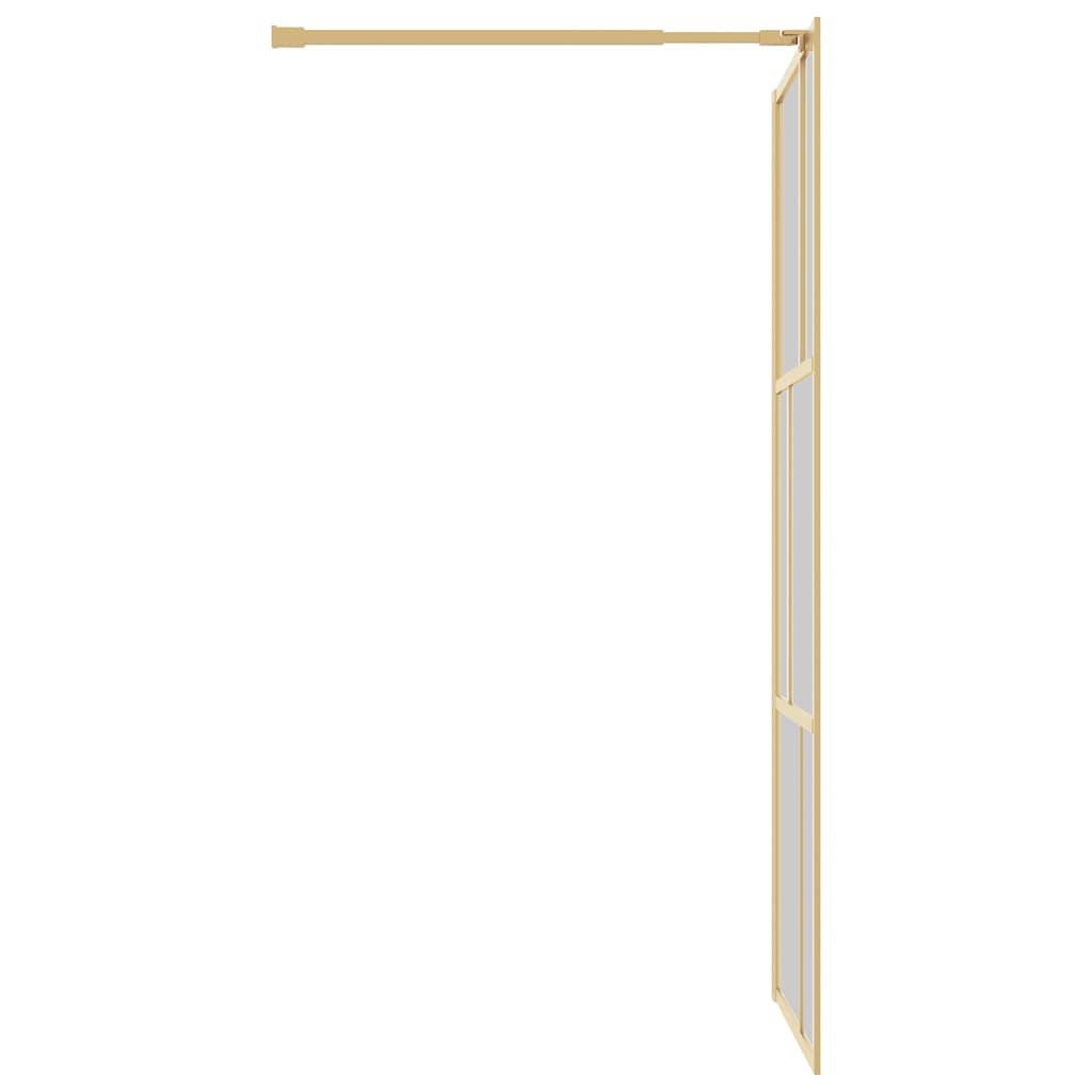 Parete per Doccia Walk-in Vetro Trasparente ESG 90x195 cm Oro - homemem39