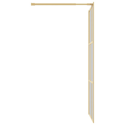 Parete per Doccia Walk-in Vetro Trasparente ESG 90x195 cm Oro - homemem39