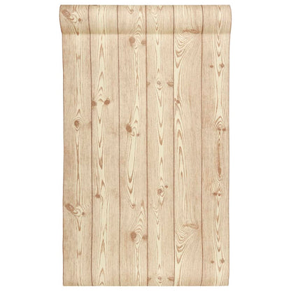 Carta da Parati 3D Venature Legno Marrone - homemem39