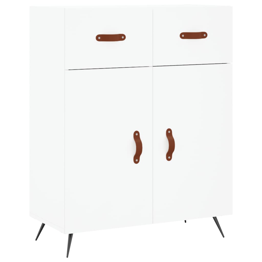 Credenza Bianca 69,5x34x90 cm in Legno Multistrato - homemem39