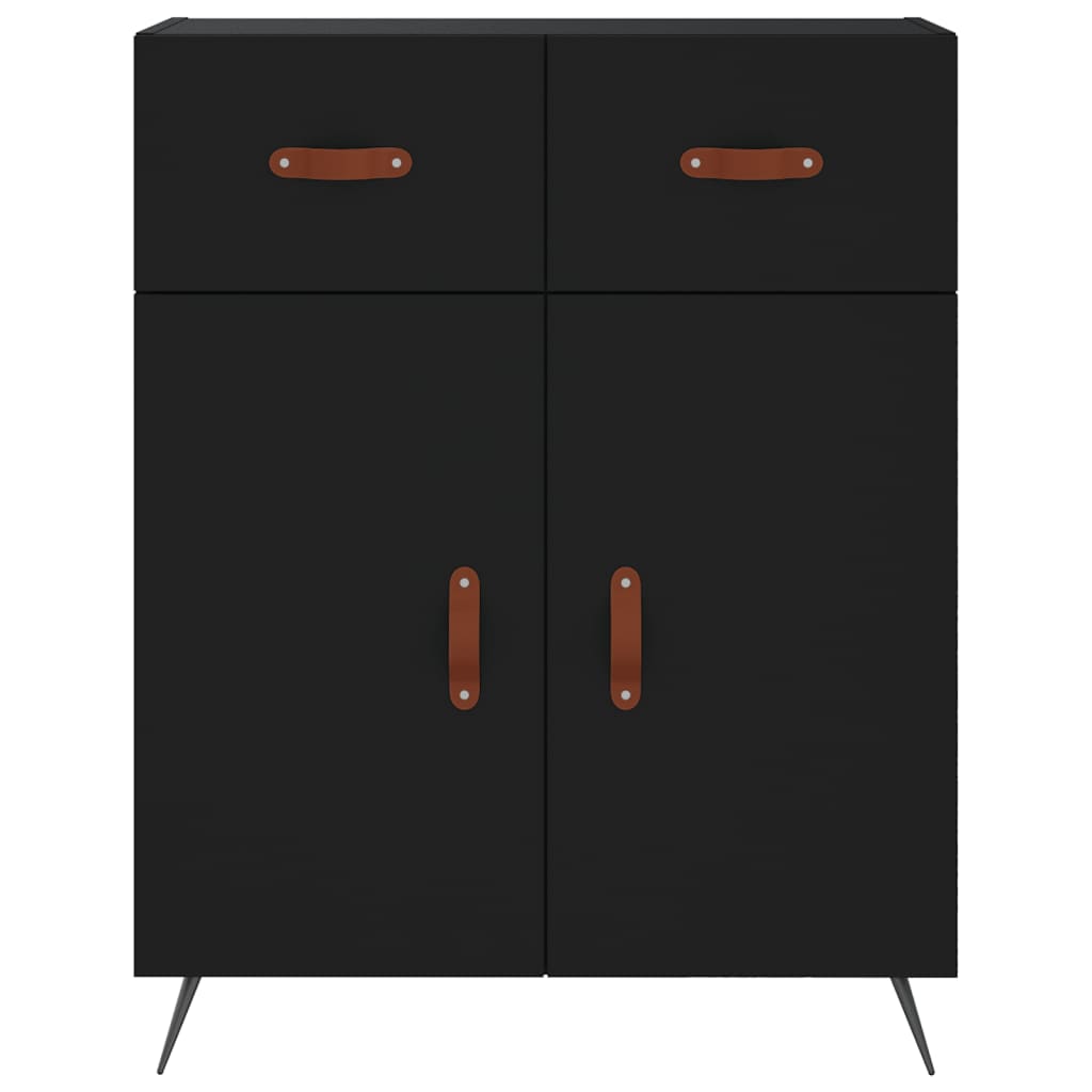 Credenza Nera 69,5x34x90 cm in Legno Multistrato - homemem39