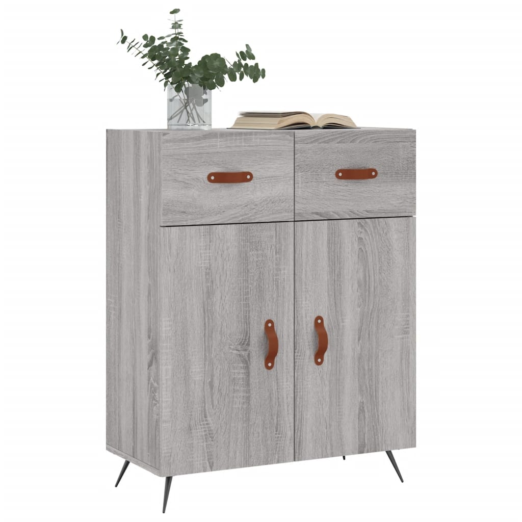 Credenza Grigio Sonoma 69,5x34x90 cm in Legno Multistrato - homemem39