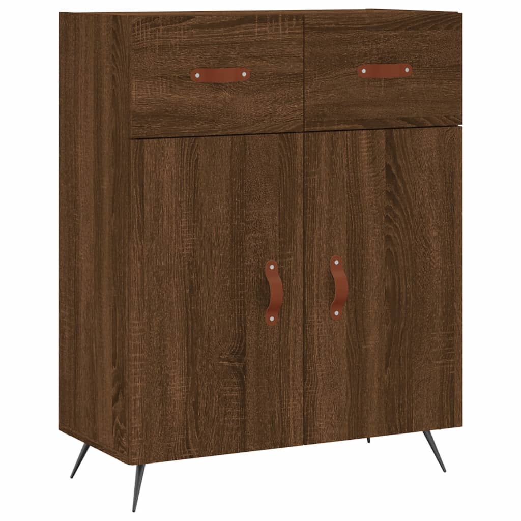 Credenza Rovere Marrone 69,5x34x90 cm in Legno Multistrato - homemem39