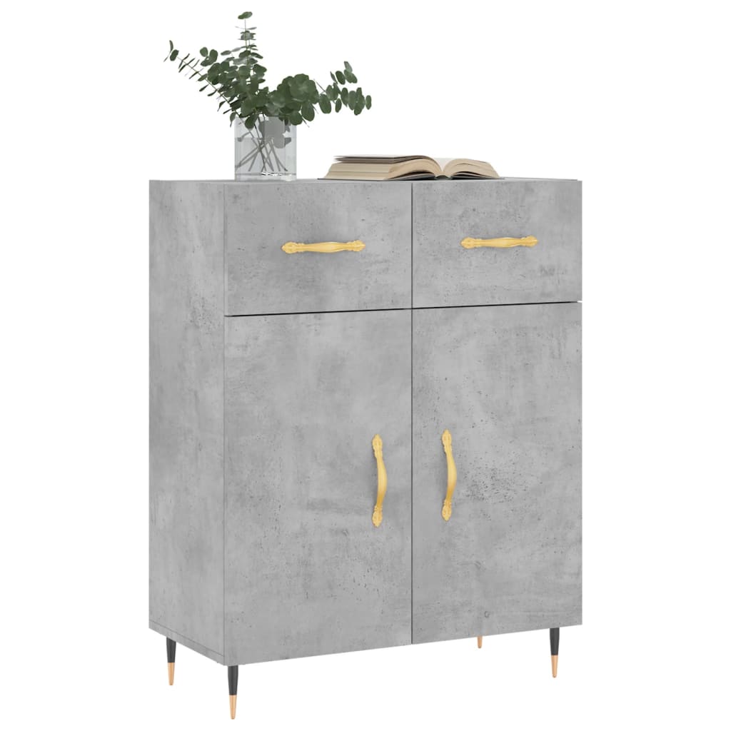 Credenza Grigio Cemento 69,5x34x90 cm in Legno Multistrato - homemem39