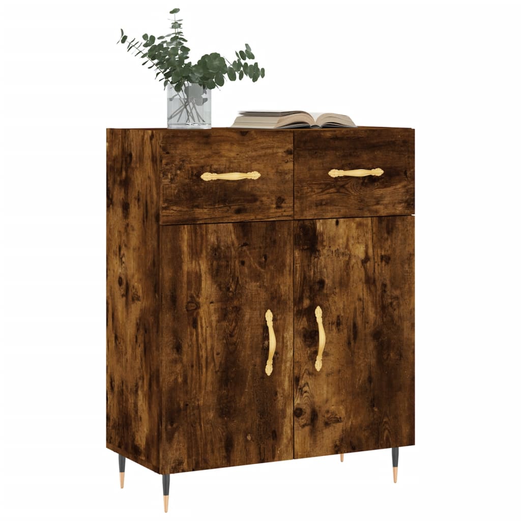 Credenza Rovere Fumo 69,5x34x90 cm in Legno Multistrato - homemem39