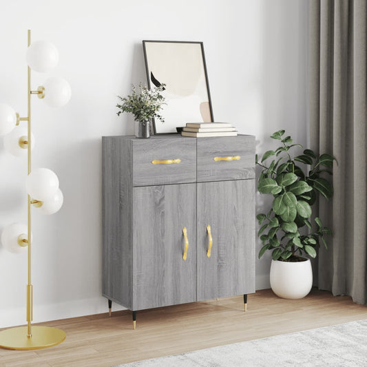 Credenza Grigio Sonoma 69,5x34x90 cm in Legno Multistrato - homemem39