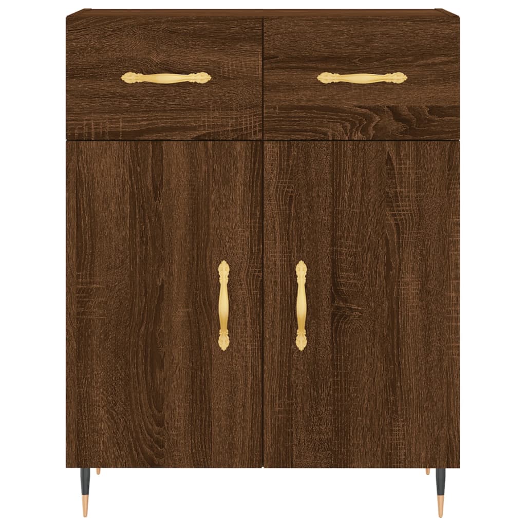 Credenza Rovere Marrone 69,5x34x90 cm in Legno Multistrato - homemem39