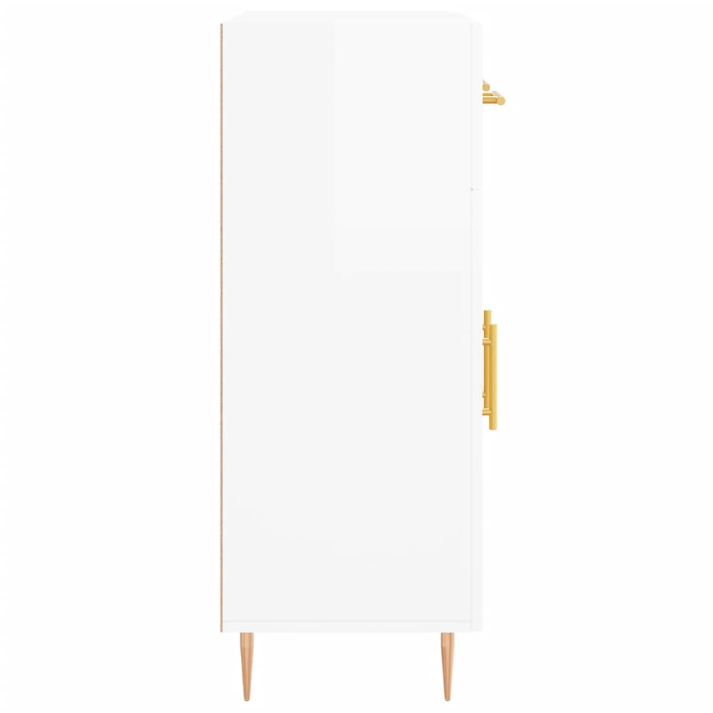 Credenza 69,5x34x90 cm in Legno Multistrato Bianco Lucido - homemem39