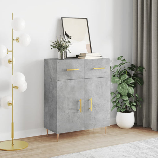 Credenza Grigio Cemento 69,5x34x90 cm in Legno Multistrato - homemem39