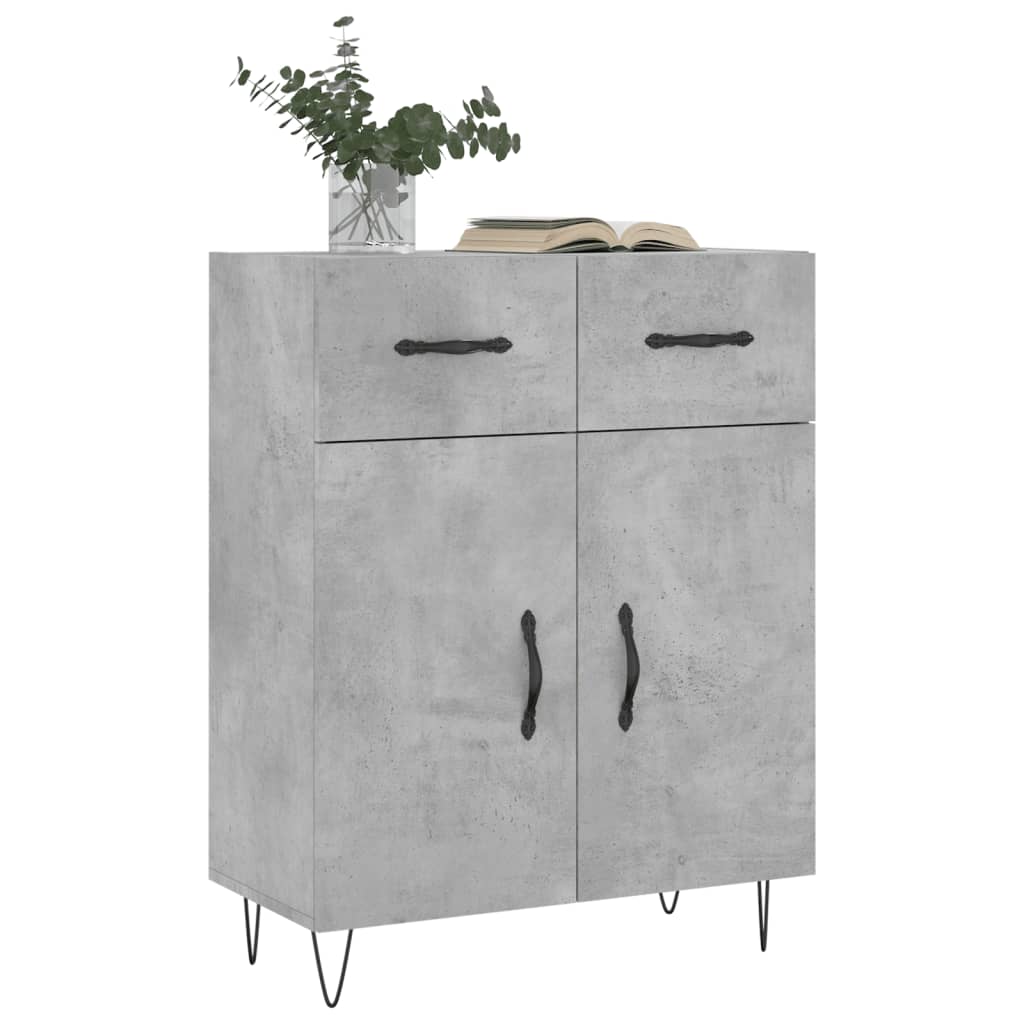 Credenza Grigio Cemento 69,5x34x90 cm in Legno Multistrato - homemem39