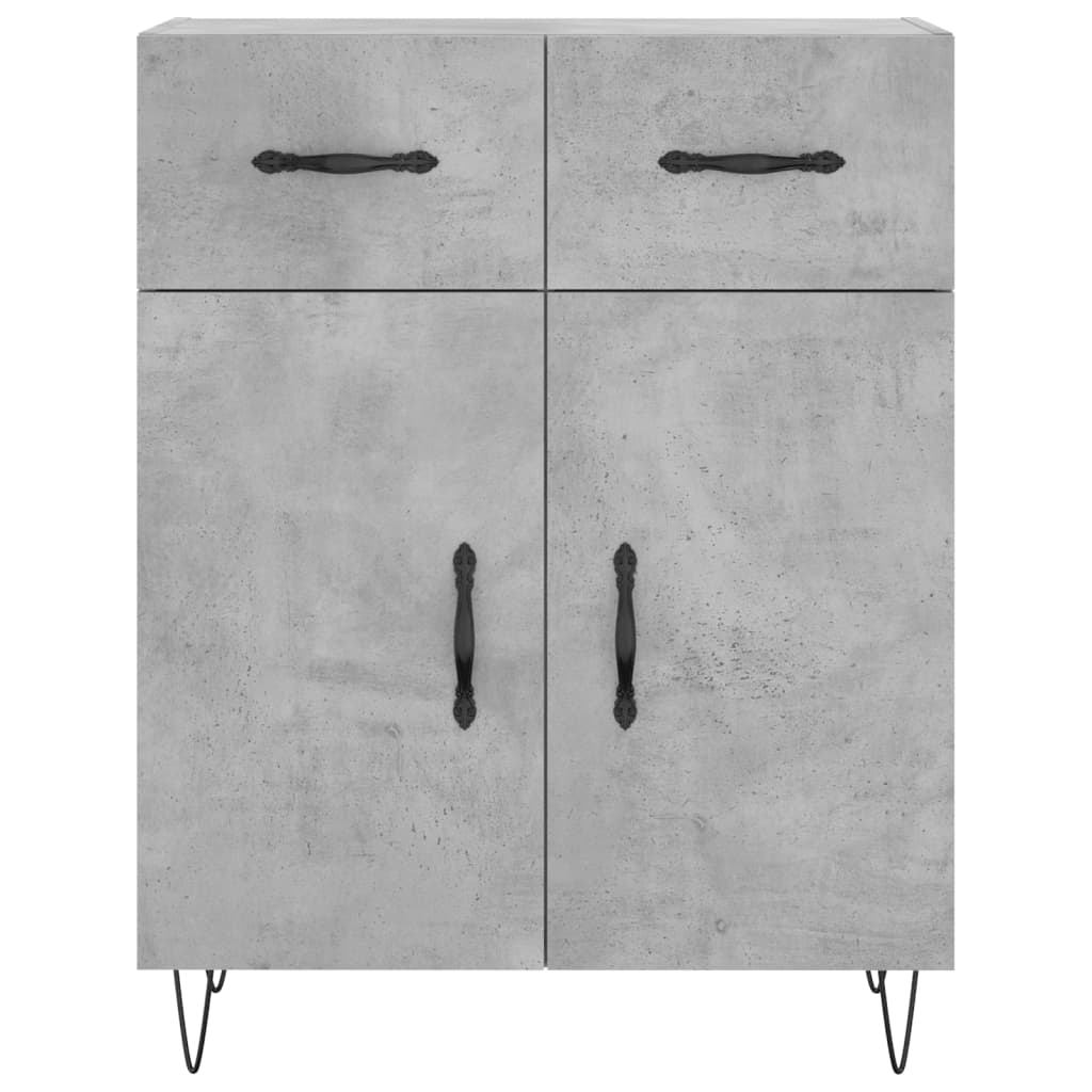 Credenza Grigio Cemento 69,5x34x90 cm in Legno Multistrato - homemem39