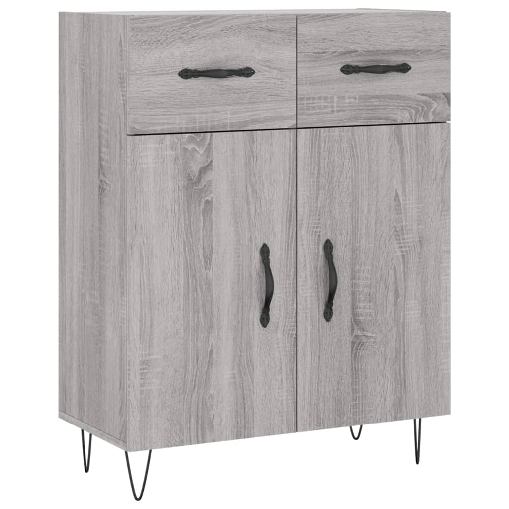 Credenza Grigio Sonoma 69,5x34x90 cm in Legno Multistrato - homemem39