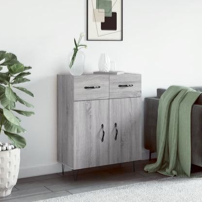 Credenza Grigio Sonoma 69,5x34x90 cm in Legno Multistrato - homemem39