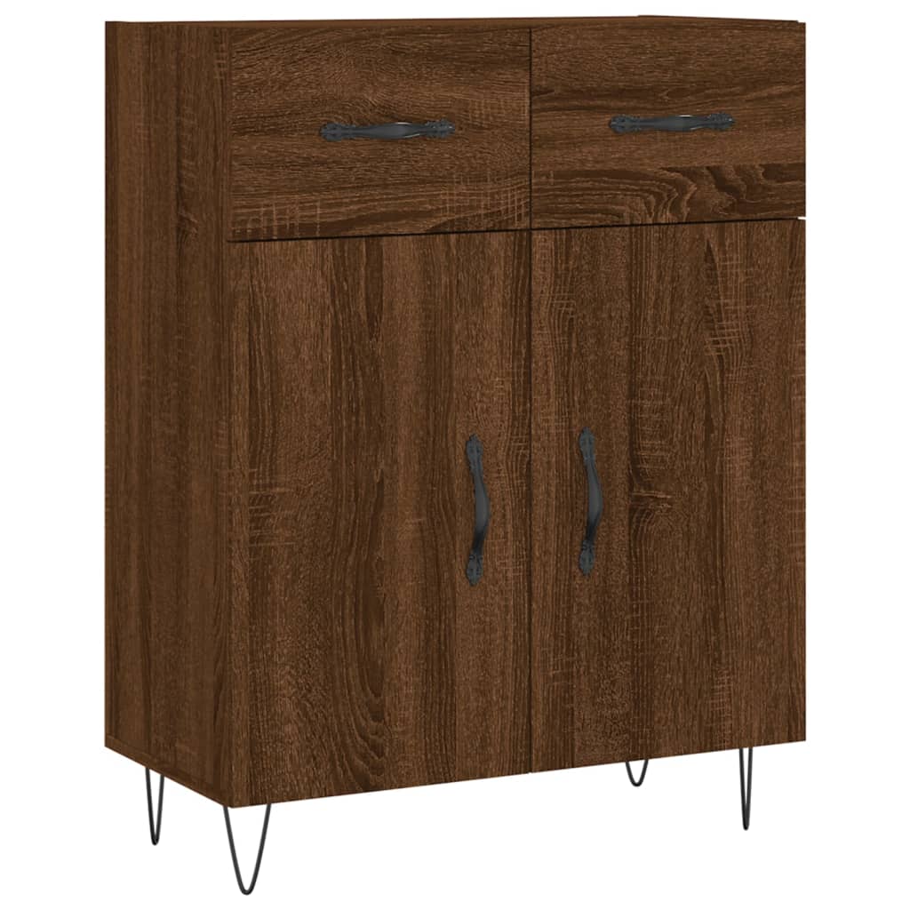 Credenza Rovere Marrone 69,5x34x90 cm in Legno Multistrato - homemem39