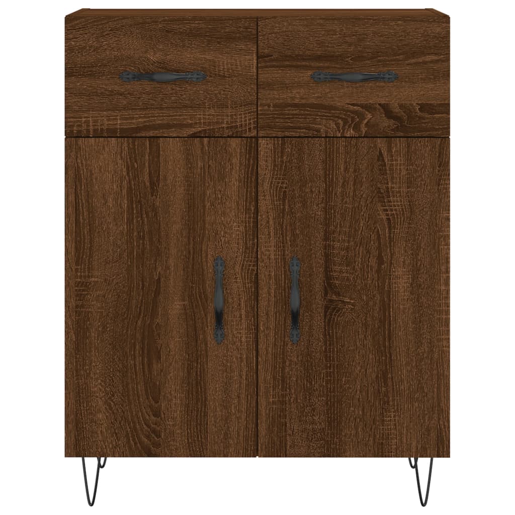 Credenza Rovere Marrone 69,5x34x90 cm in Legno Multistrato - homemem39