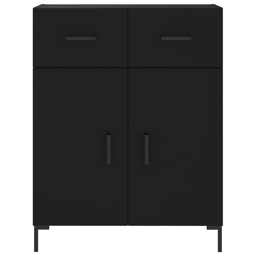 Credenza Nera 69,5x34x90 cm in Legno Multistrato - homemem39