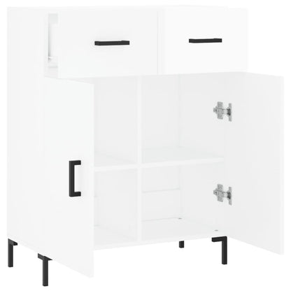 Credenza 69,5x34x90 cm in Legno Multistrato Bianco Lucido - homemem39