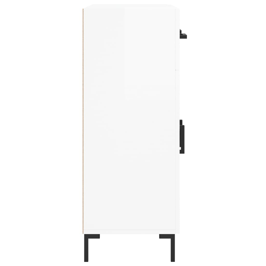 Credenza 69,5x34x90 cm in Legno Multistrato Bianco Lucido - homemem39