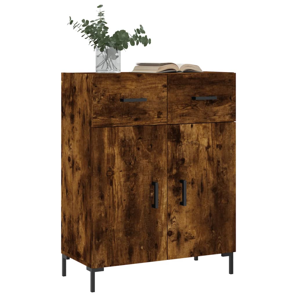 Credenza Rovere Fumo 69,5x34x90 cm in Legno Multistrato - homemem39