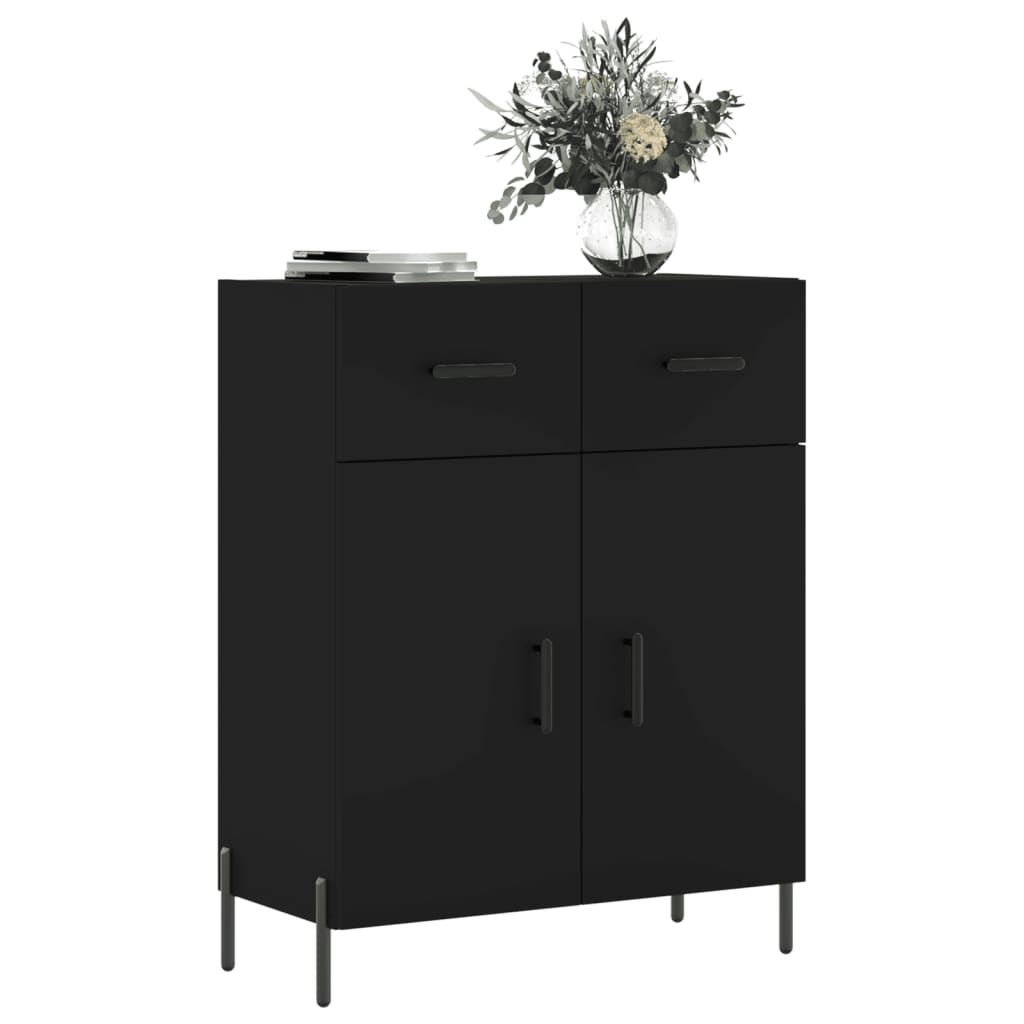 Credenza Nera 69,5x34x90 cm in Legno Multistrato - homemem39