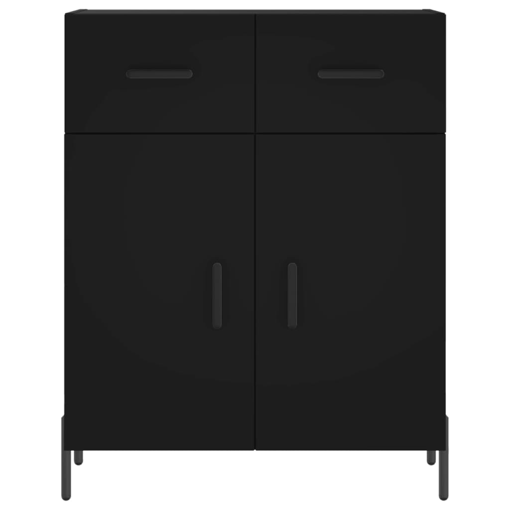 Credenza Nera 69,5x34x90 cm in Legno Multistrato - homemem39