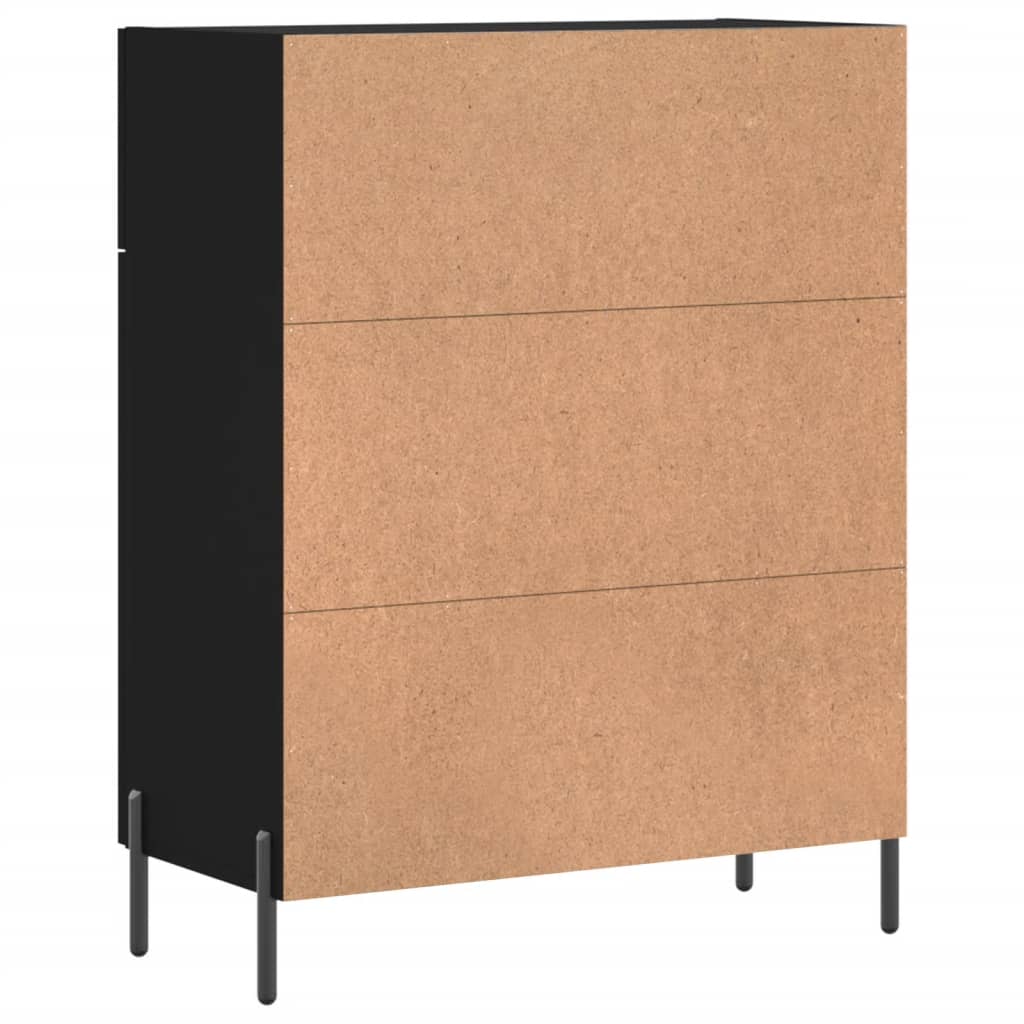 Credenza Nera 69,5x34x90 cm in Legno Multistrato - homemem39